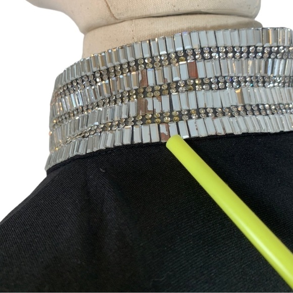 Bebe Embellished Evening Cocktail Dress Black - Picture 9 of 13